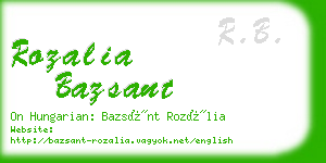 rozalia bazsant business card